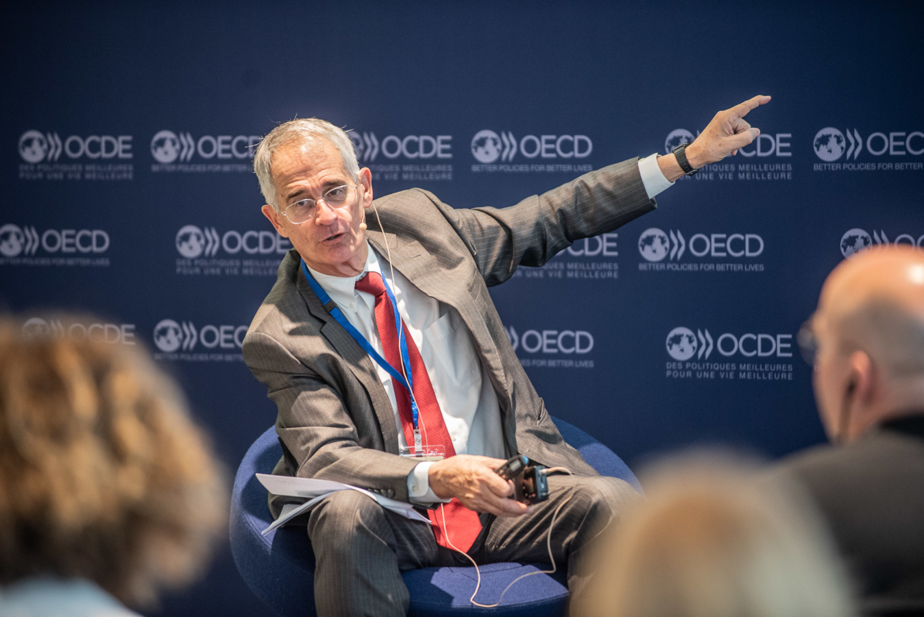 30 May 2018: Meet the Author - How do You feel about robots? Bruce Stokes, Director, Global Economic Attitudes, Pew Research CenterWith Kate Lancaster, Managing Editor, Public Affairs & Communications, OECD, Paris, FrancePhoto: OECD/Hubert Raguet