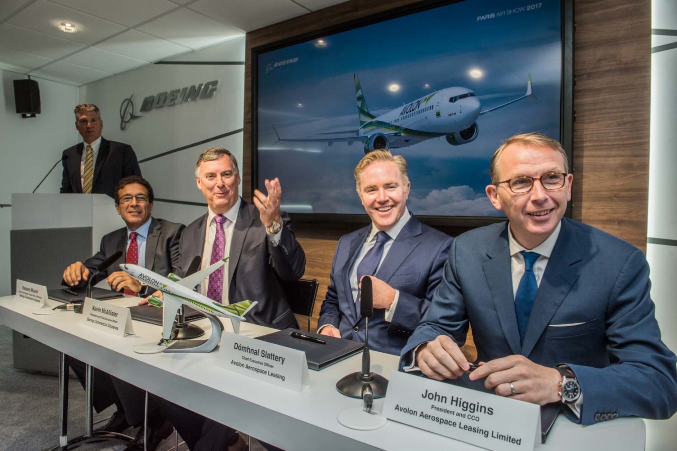 Reportage évènementiel sur la signature d'un contrat d'achat d'avion à Boeing