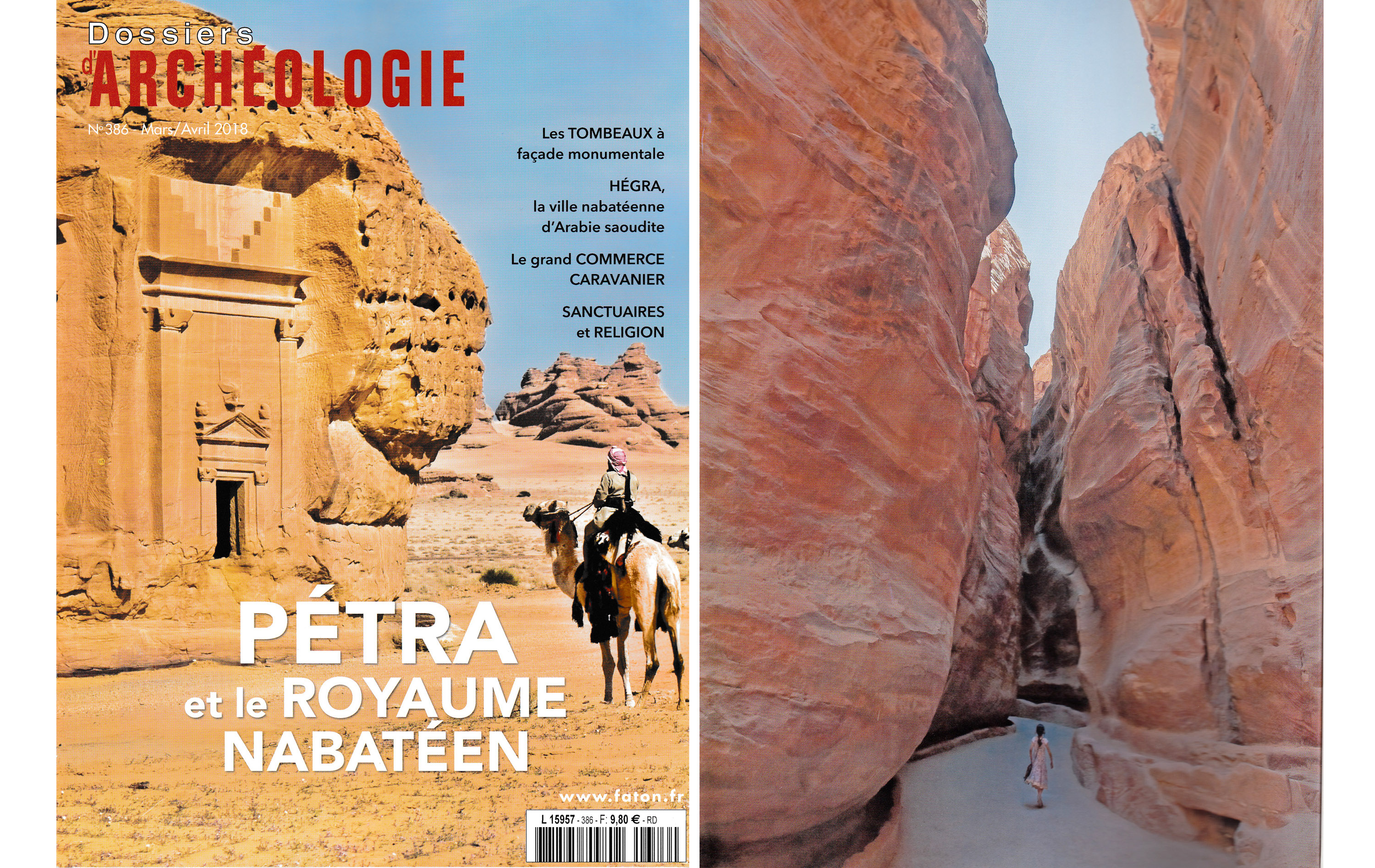 Parution dans Dossiers Archéologie de photographies réalisées à Hegra et à Petra