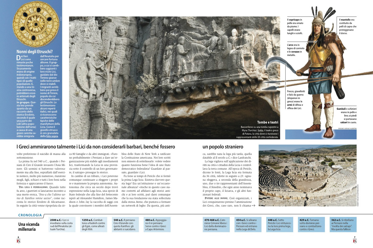 Parution du reportage photographique "La Lycie, berceau du fédéralisme" dans le magazine Italien Focus