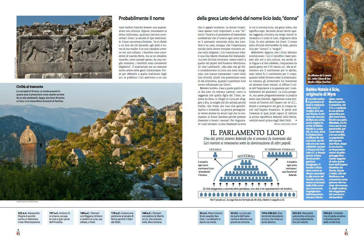 Parution du reportage photographique "La Lycie, berceau du fédéralisme" dans le magazine Italien Focus
