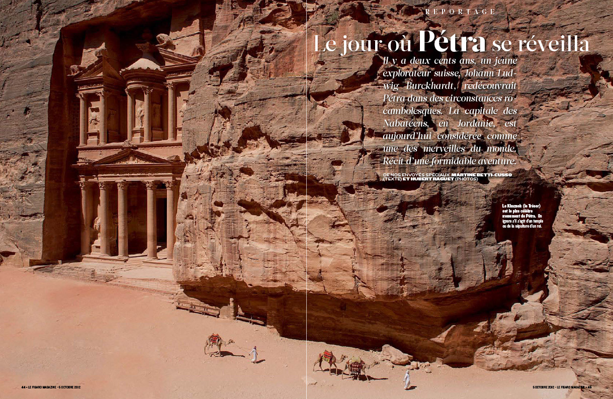 Parution dans le Figaro Magazine d'un reportage photographique sur Pétra