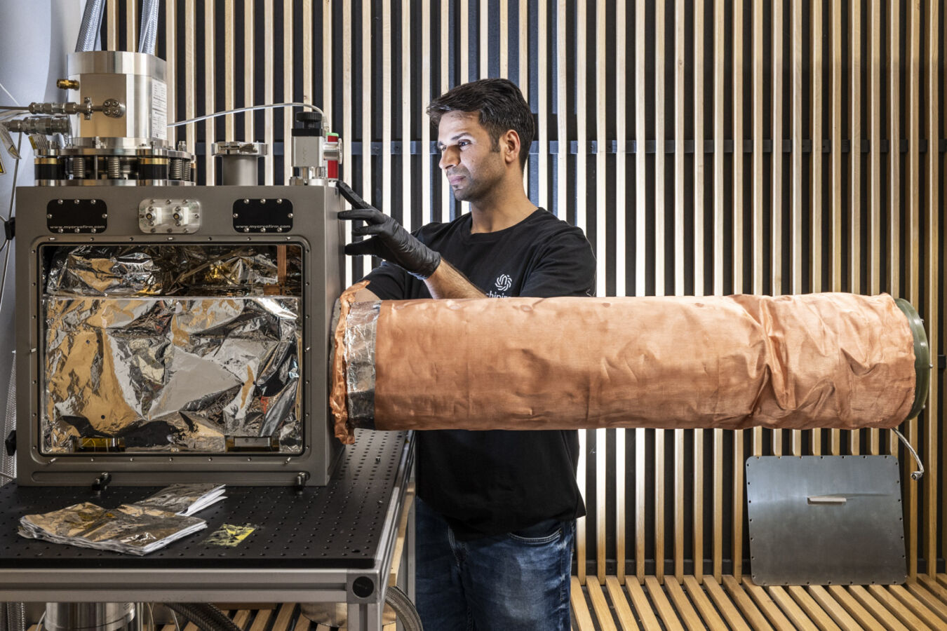 Photographie d'un des prototypes d'IRM à bas champs magnétique mis au point par la start'up Chipiron