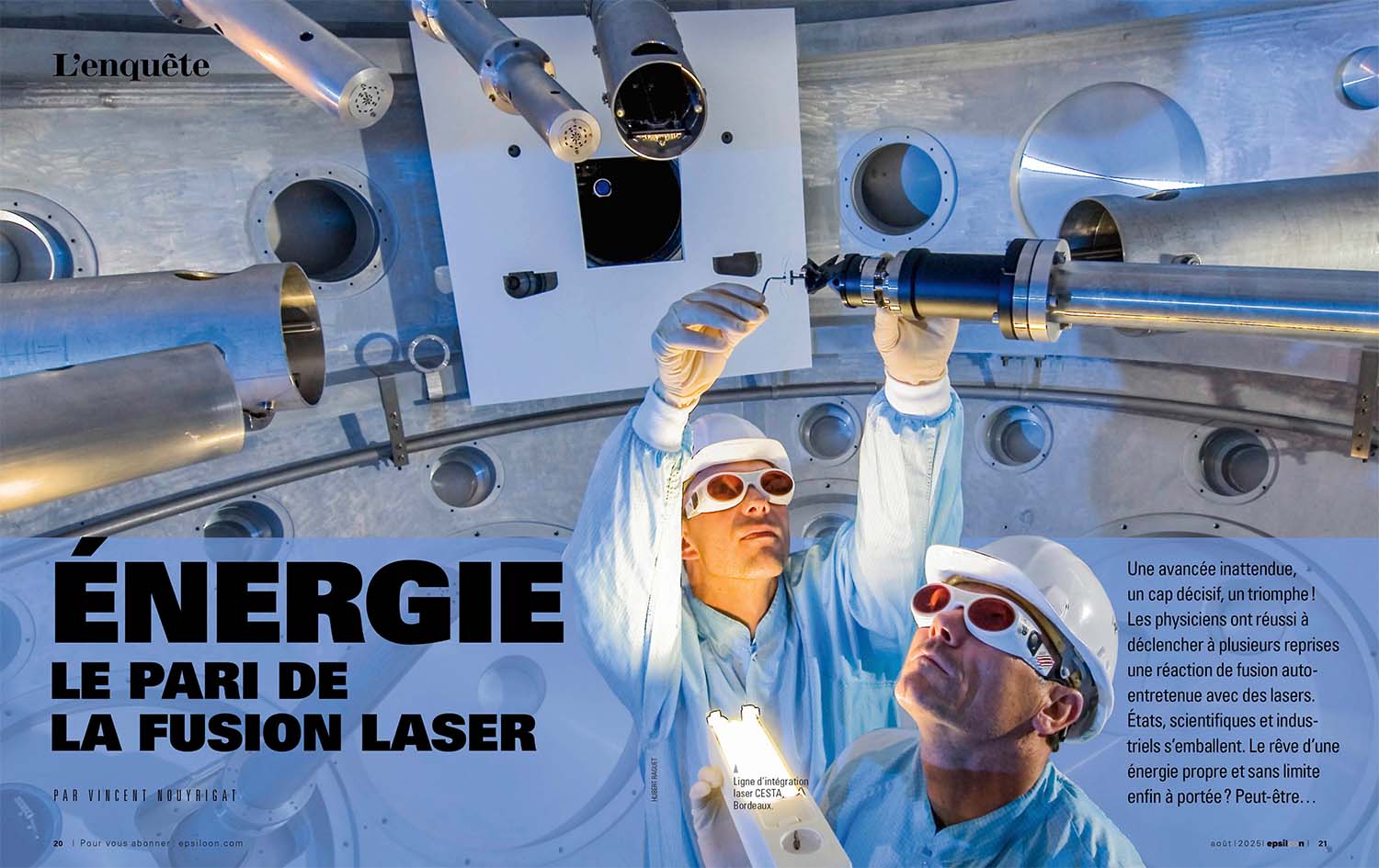 Parution dans le magazine Epsiloon d'une photographie extraite du reportage photographique "Un laboratoire pour la bombe H"