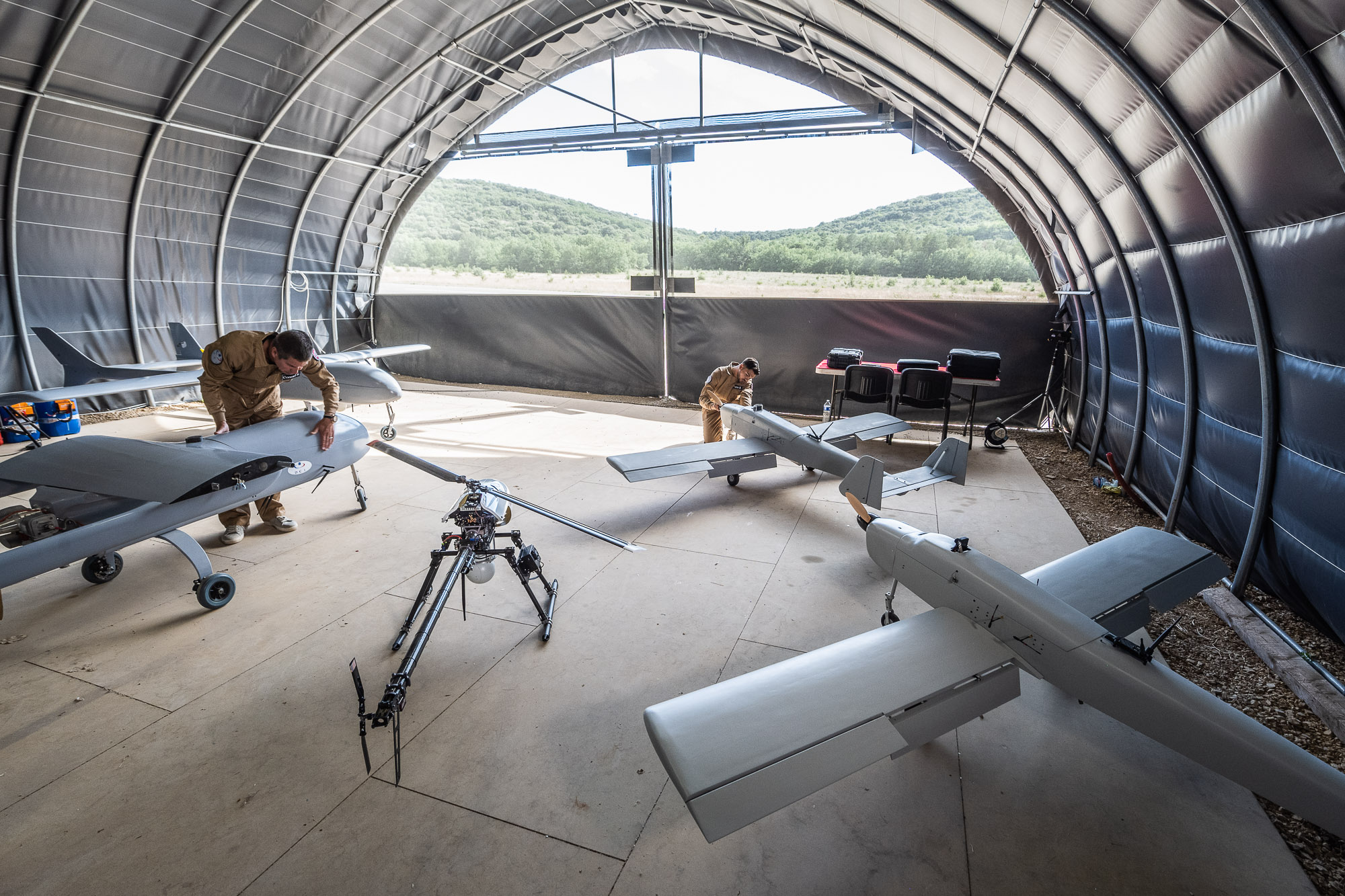 Photographies corporate pour DCI Group sur la formation à l'emploi des drones militaires 